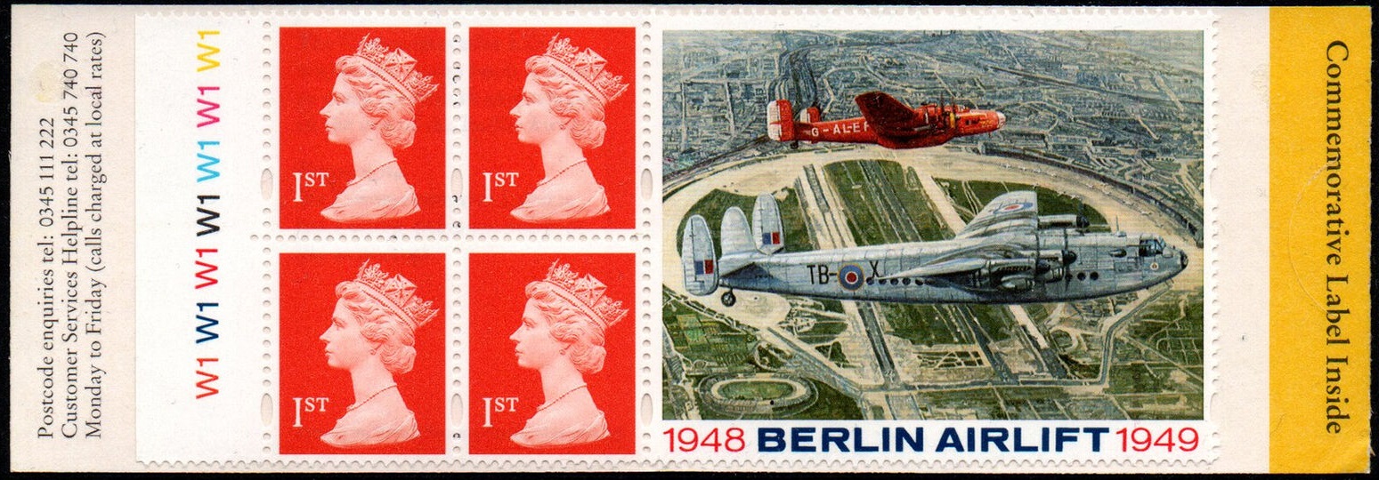 1999 GB - HB17 - 4 x 1st Flame (W) Berlin Airlift Booklet Cyl W1